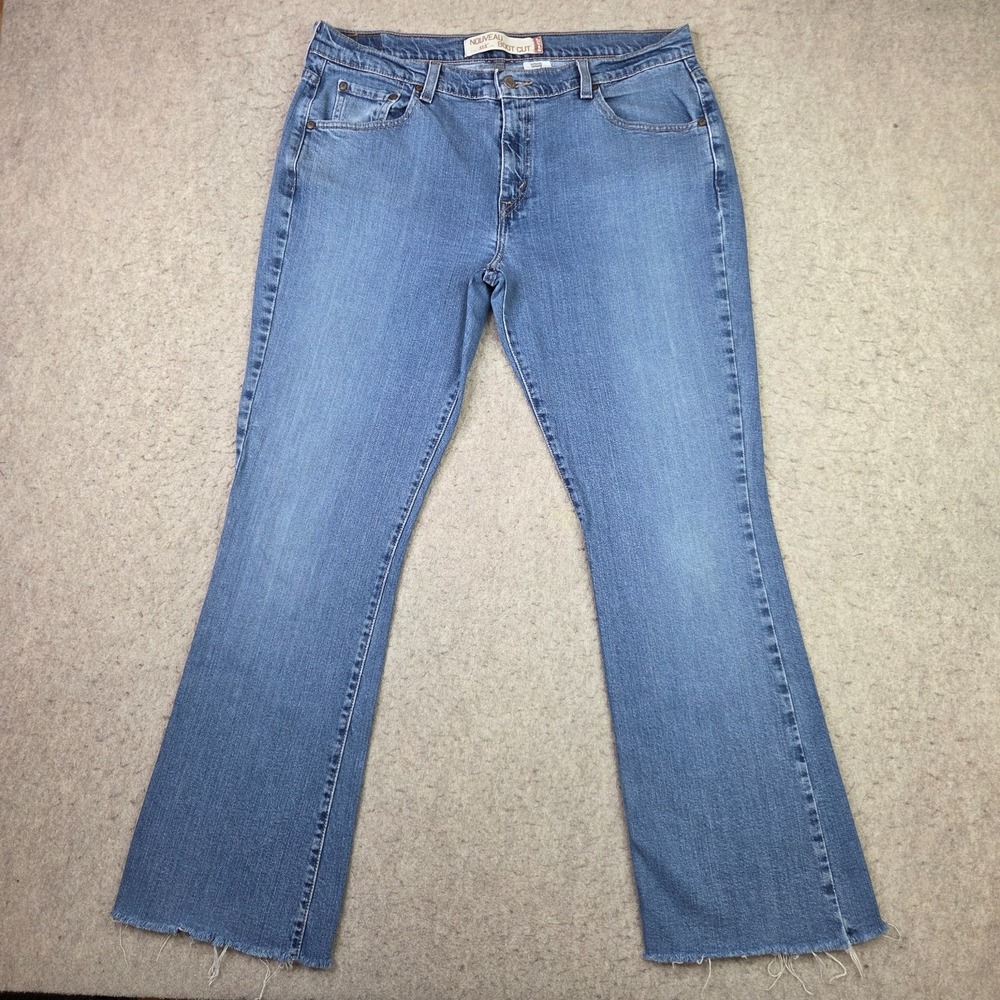 Levis 515 Jeans Womens 14 Blue Bootcut Mid Rise Medium Wash Stretch Denim Pants